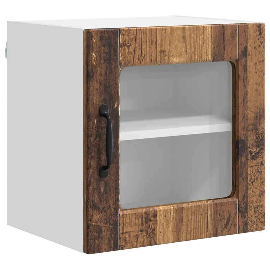 Cabinet en verre mural PORTO 2 pcs Bois ancien 40 x 31 x 40 cm - 5