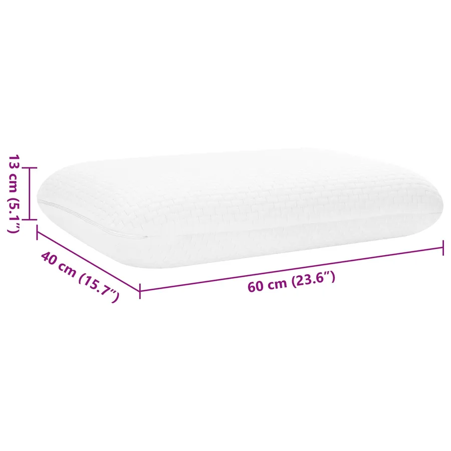 Coussin de sommeil Uni Blanc 60 x 40 x 13 cm - 8
