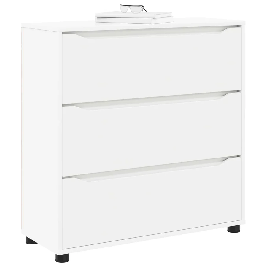 Armoire de rangement Blanc 80 x 31 x 81 cm Bois d'ingénierie - 3