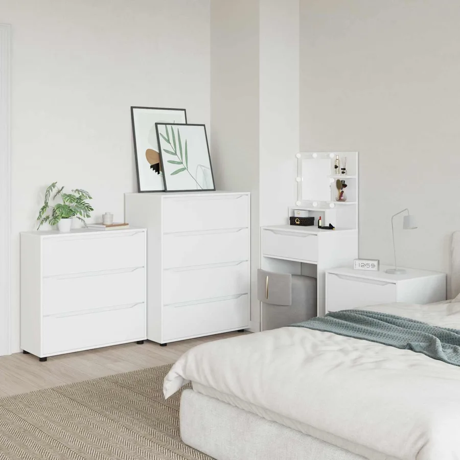 Armoire de rangement Blanc 80 x 31 x 81 cm Bois d'ingénierie - 4