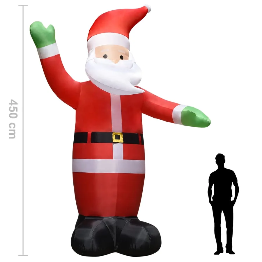 Père Noël gonflable avec LED Décoration de Noël IP44 4,5 m - 9