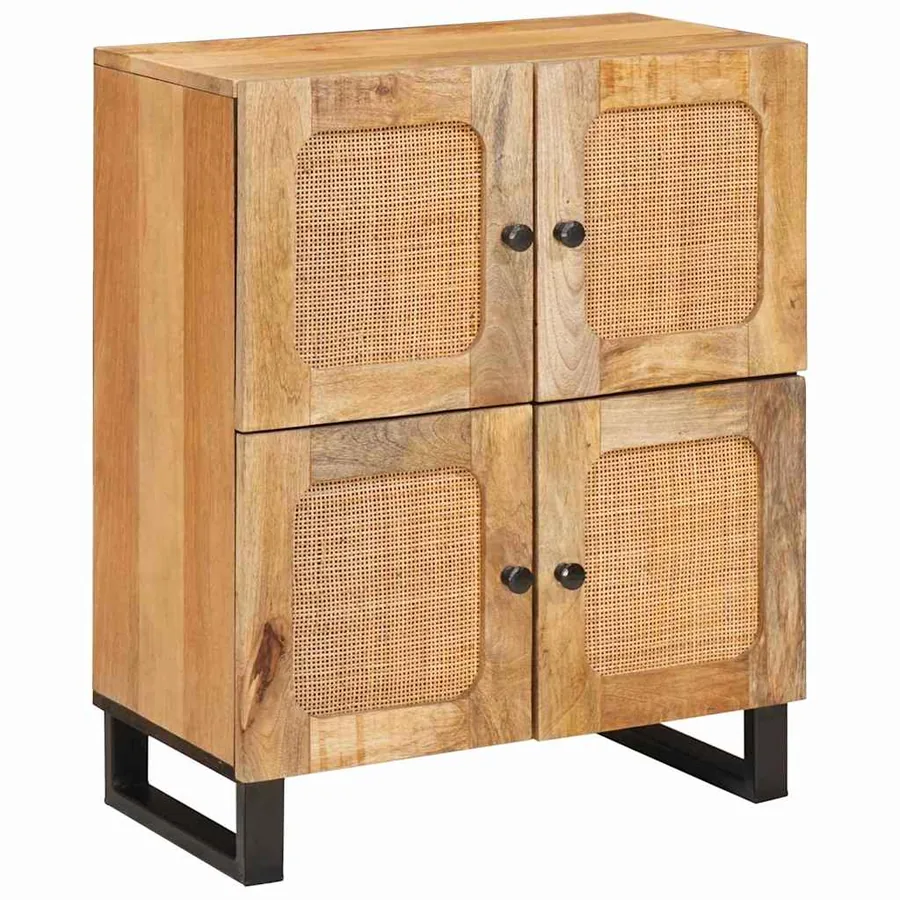 Buffet avec porte Marron 60 x 33 x 75 cm Bois de mangue massif