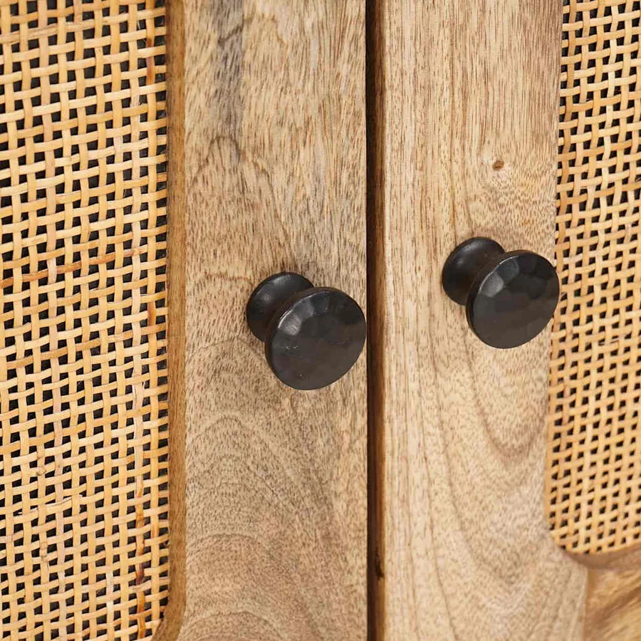 Buffet avec porte Marron 60 x 33 x 75 cm Bois de mangue massif - 7