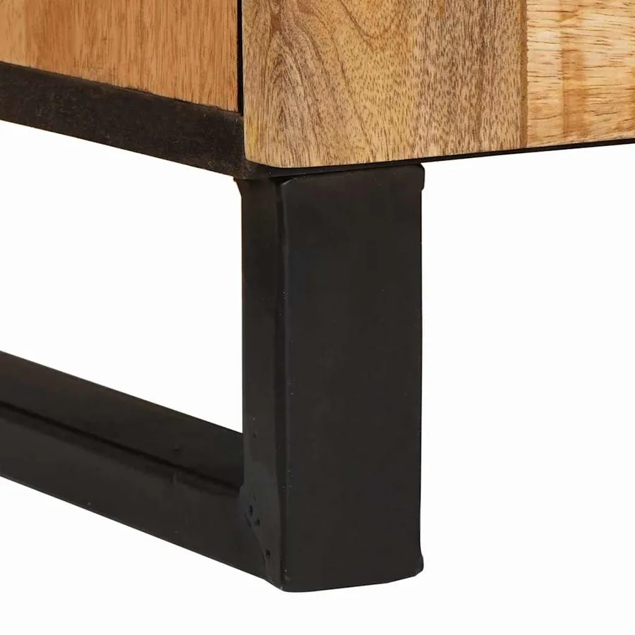 Buffet avec porte Marron 60 x 33 x 75 cm Bois de mangue massif - 8