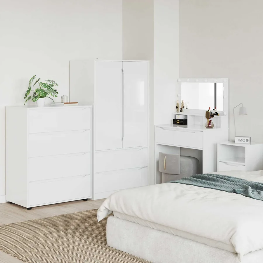 Armoires de rangement Blanc brillant 80 x 48 x 105 cm