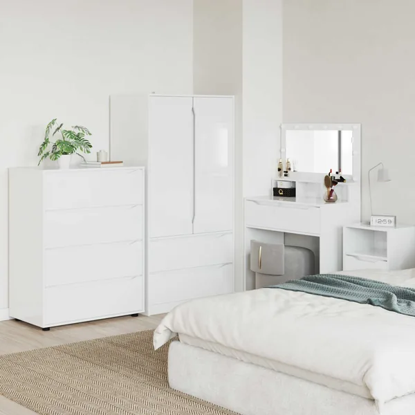 Armoires de rangement Blanc brillant 80 x 48 x 105 cm
