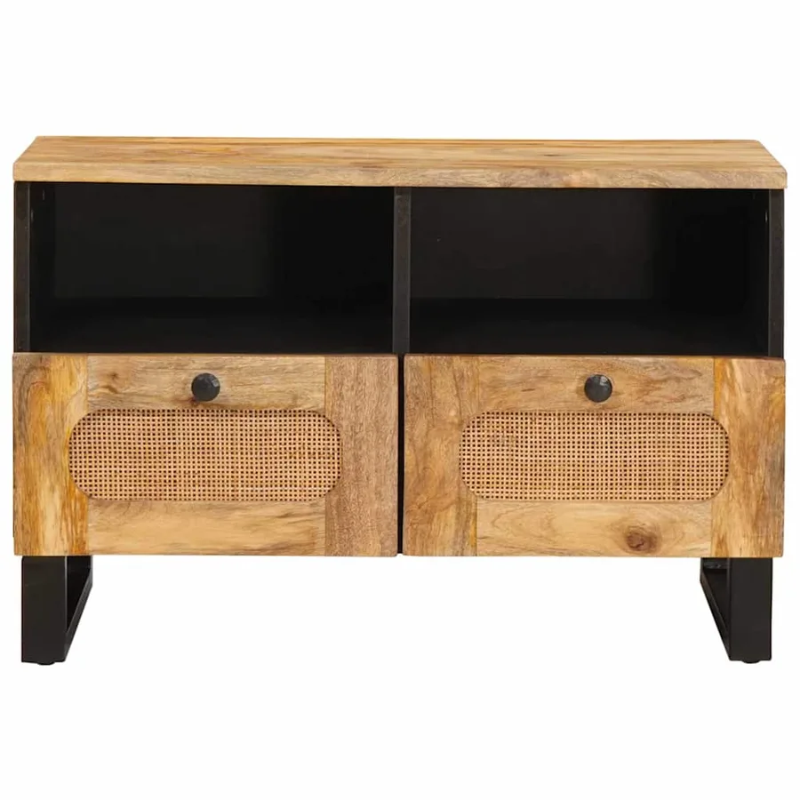 Meuble TV Marron 70 x 33 x 46 cm Bois de mangue massif - 3