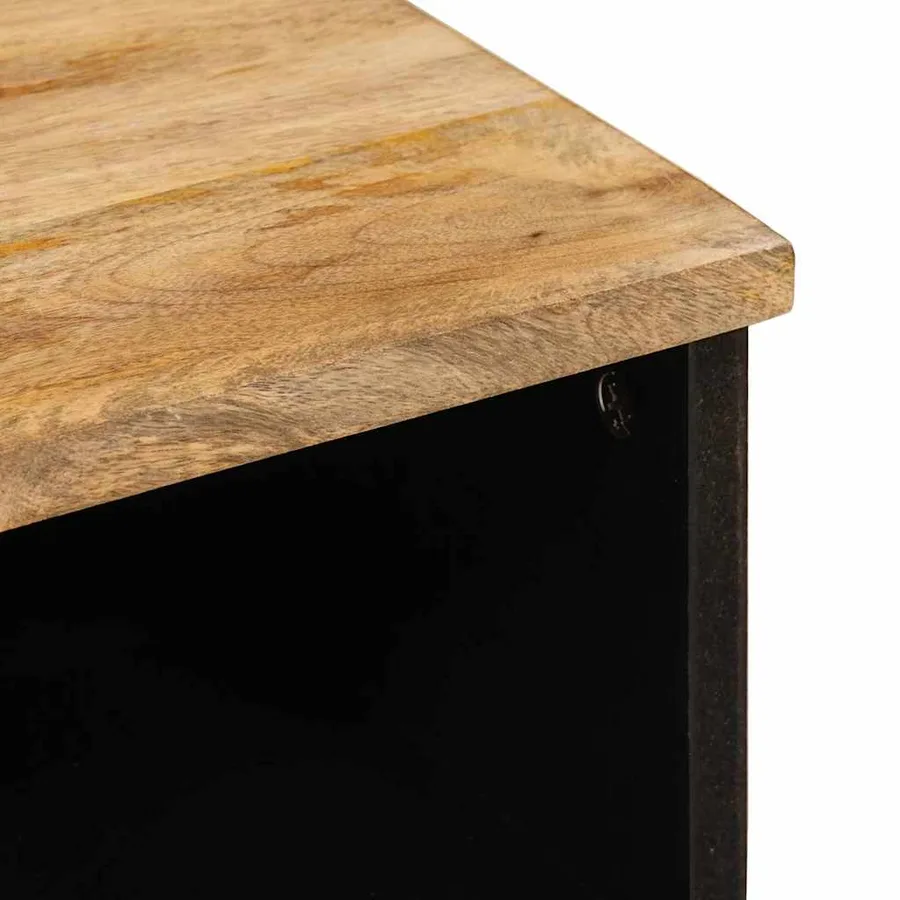 Meuble TV Marron 70 x 33 x 46 cm Bois de mangue massif - 6