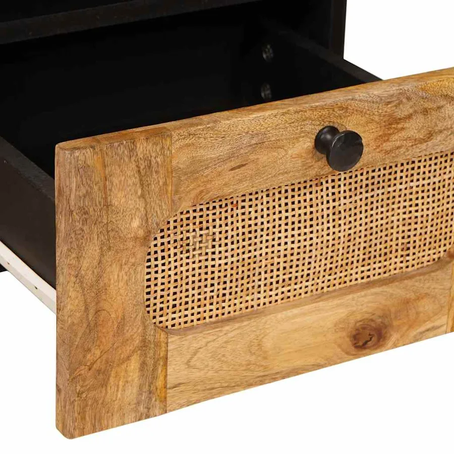 Meuble TV Marron 70 x 33 x 46 cm Bois de mangue massif - 7