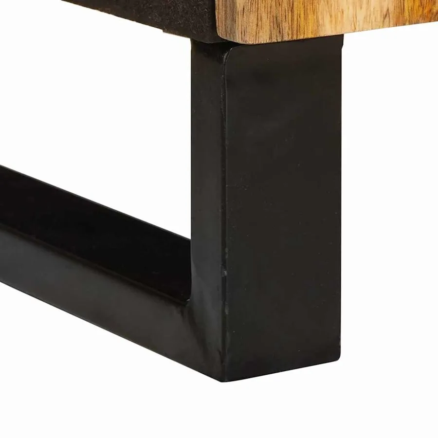 Meuble TV Marron 70 x 33 x 46 cm Bois de mangue massif - 8