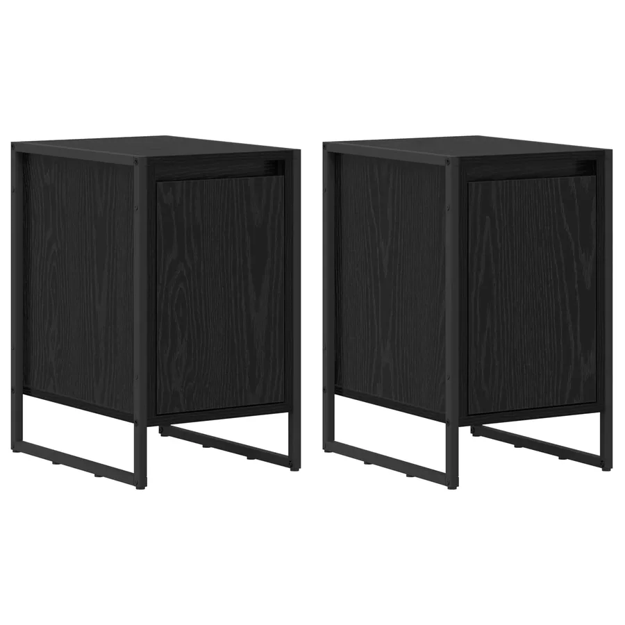 Table de chevet 2 pcs Chêne noir 39,5 x 30 x 50 cm - 2