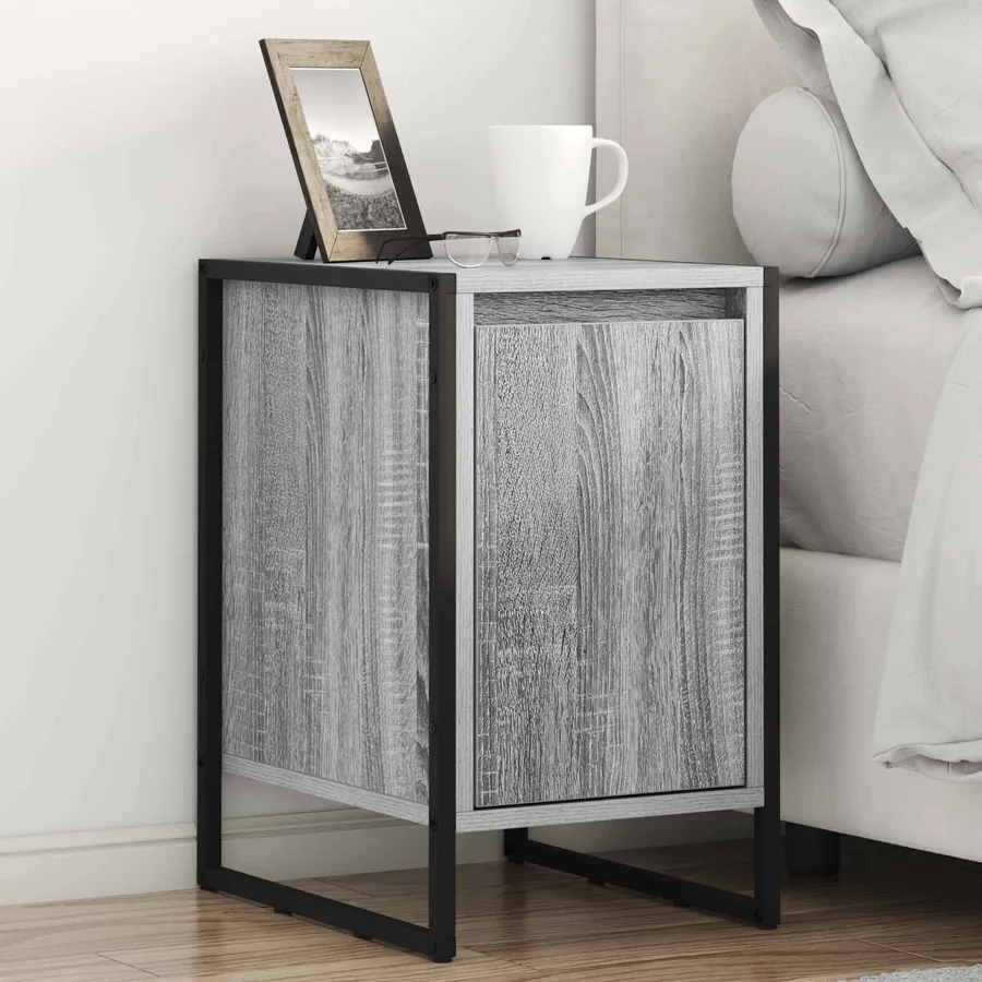 Table de chevet Gris Sonoma 39,5 x 30 x 50 cm Bois d'ingénierie