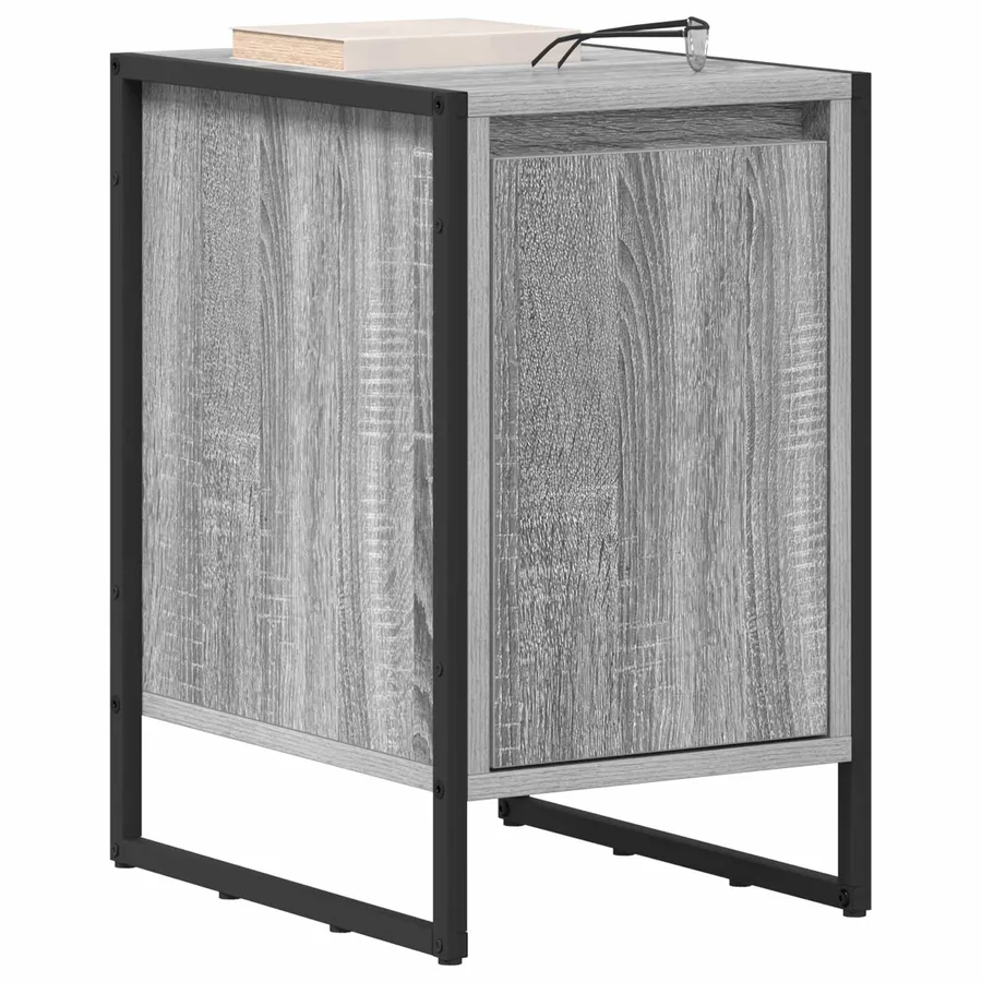 Table de chevet Gris Sonoma 39,5 x 30 x 50 cm Bois d'ingénierie - 3