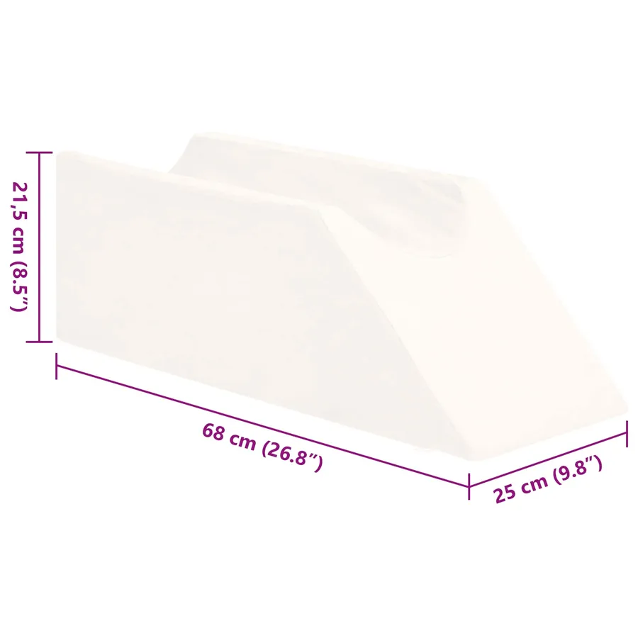 Coussin pour les jambes Uni Blanc 68 x 25 x 21,5 cm Mousse PU - 9