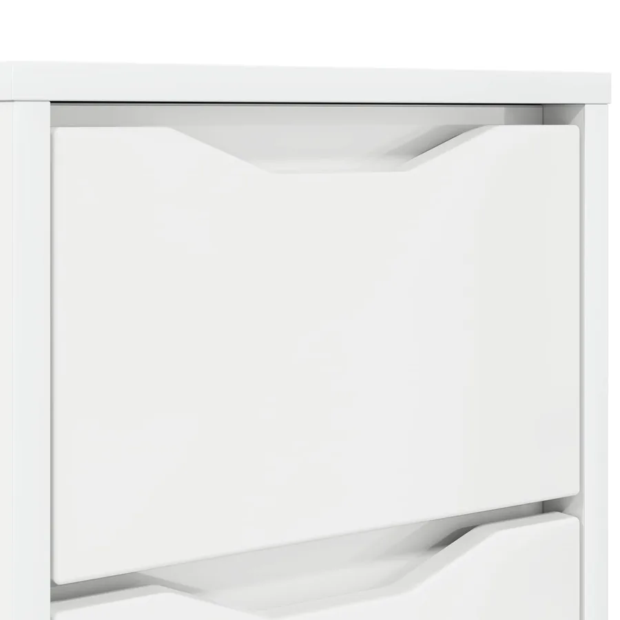 Table de chevet avec tiroir Blanc brillant 30,5 x 30 x 43 cm - 8