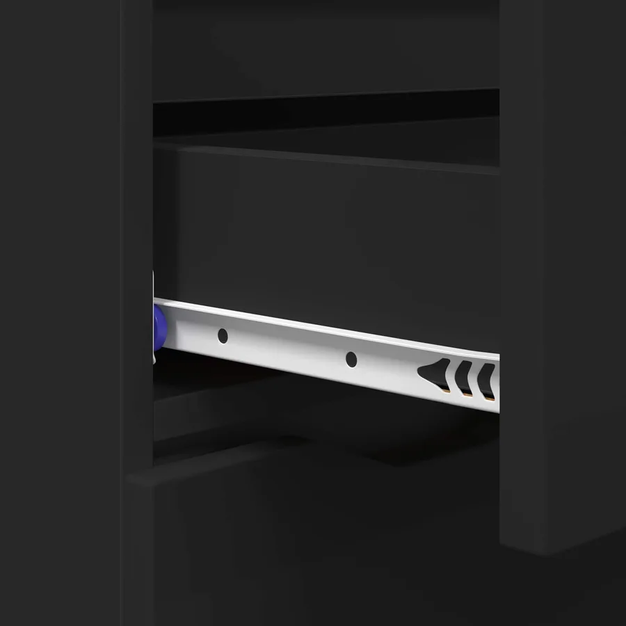 Buffet avec tiroir Noir 100 x 30 x 65,6 Bois d'ingénierie - 10
