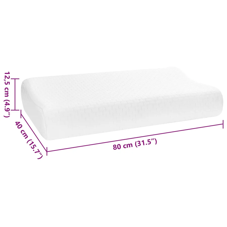 Coussin de sommeil Uni Blanc 80 x 40 x 12,5 cm - 8