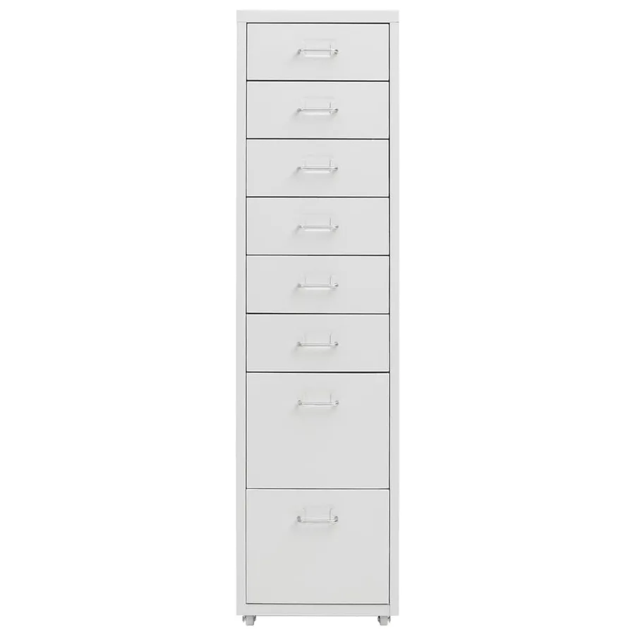 Classeur mobile Gris 28x41x109 cm Métal - 2