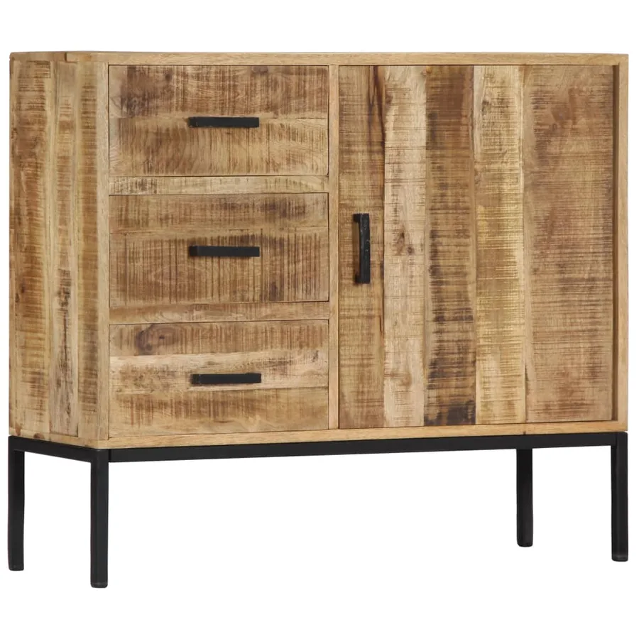 Buffet 88x30x71 cm Bois de manguier massif - 10