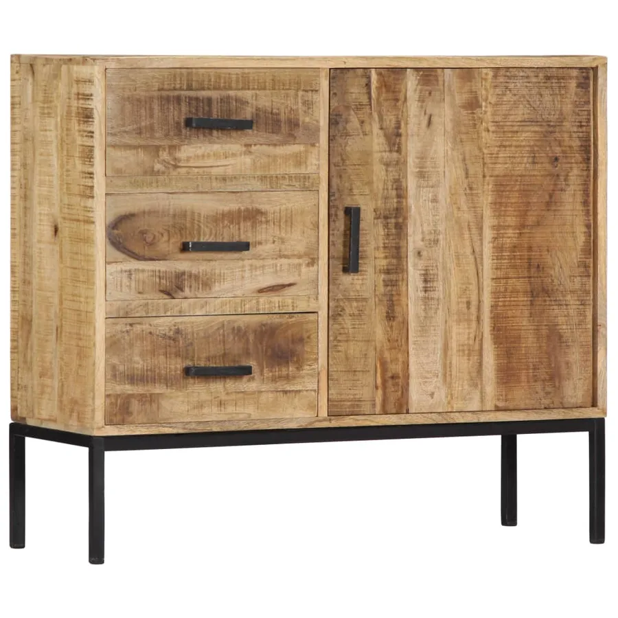 Buffet 88x30x71 cm Bois de manguier massif - 13