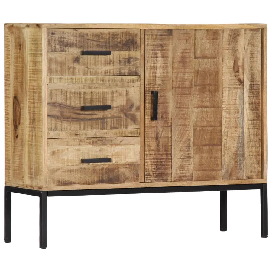 Buffet 88x30x71 cm Bois de manguier massif - 9