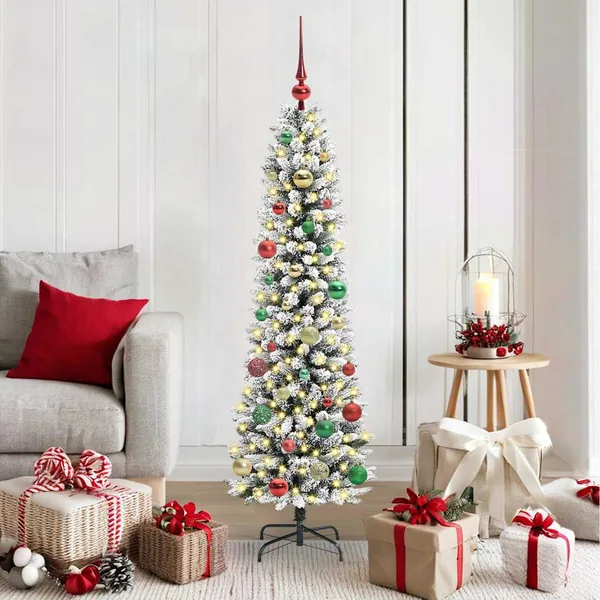 Sapin de Noël artificiel Blanc 150 cm PVC, métal et plastique