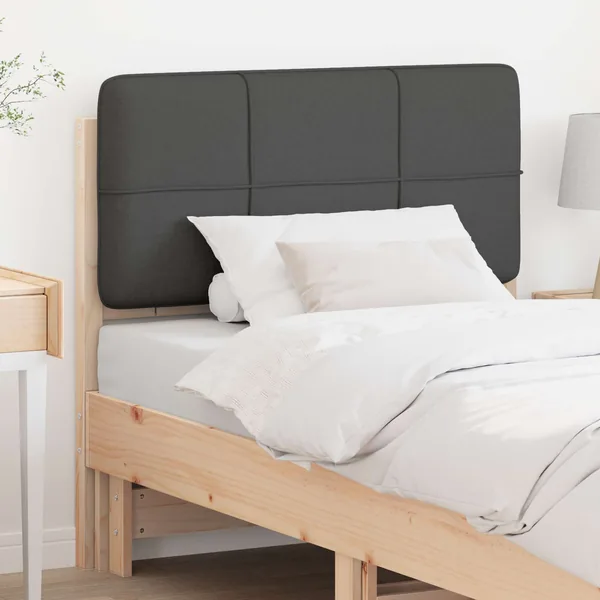 Tête de lit capitonnée Brun et gris foncé 100 cm Pin massif