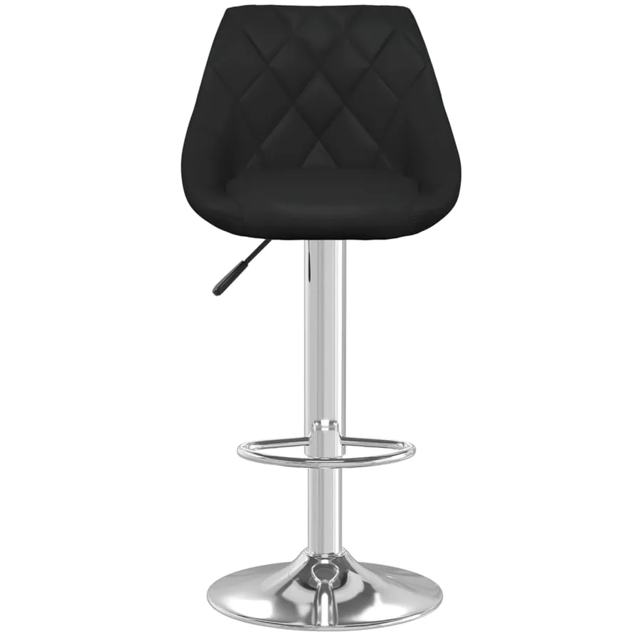 Tabourets de bar lot de 2 noir similicuir - 4