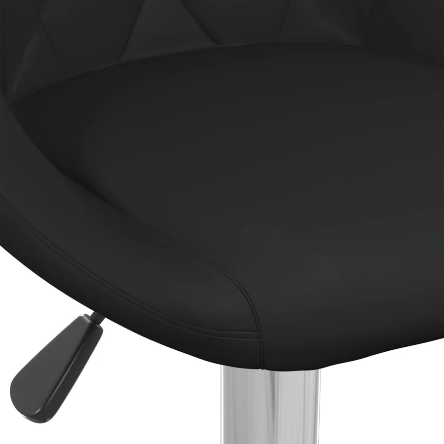 Tabourets de bar lot de 2 noir similicuir - 7