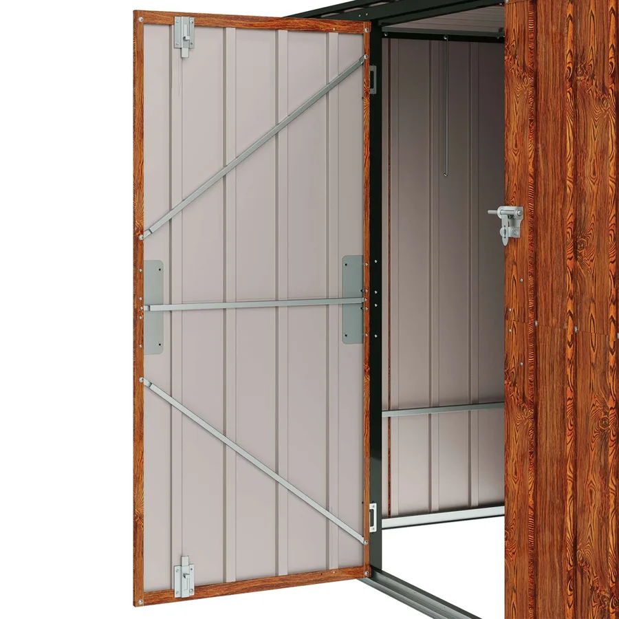 Boîte de Rangement de Jardin Marron 214 x 82 x 132 cm Acier - 11