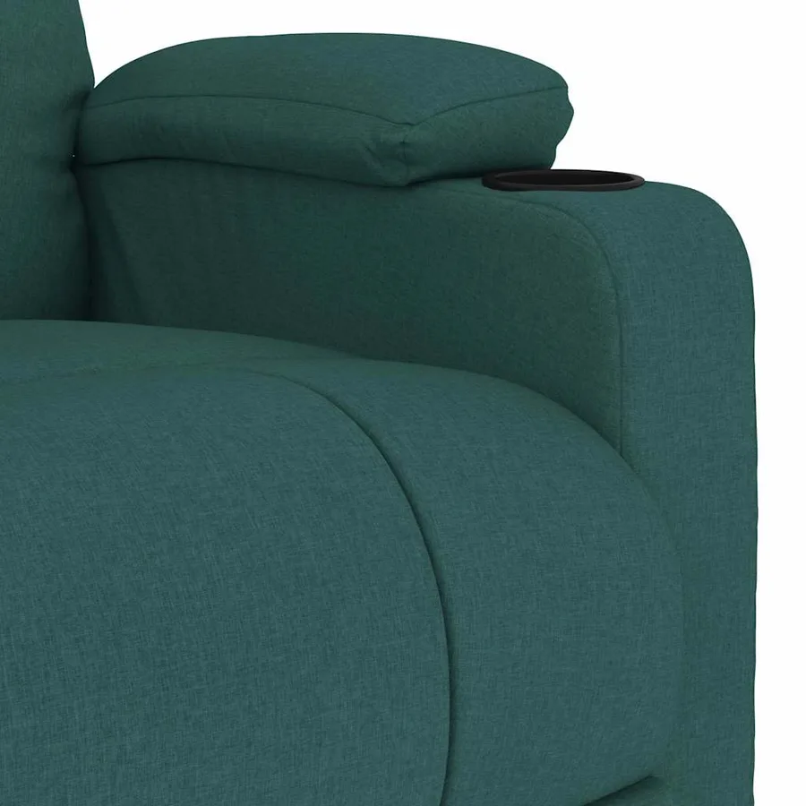 Fauteuil de massage Vert foncé Tissu - 6