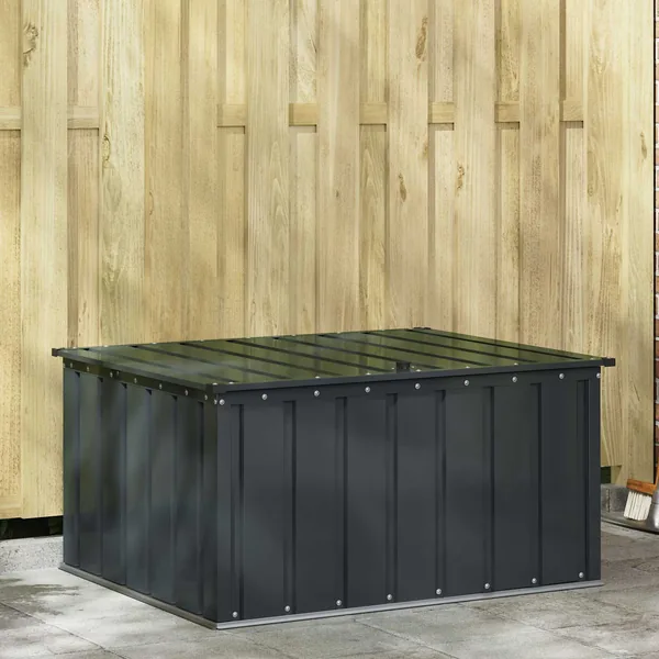 Boîte de Rangement de Jardin Noir 101 x 82 x 50 cm Acier