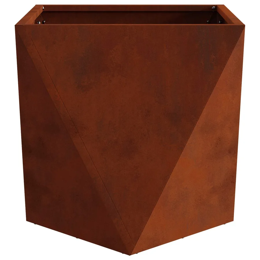 Jardinière Rouillé 50 x 50 x 50 cm Acier patiné - 6