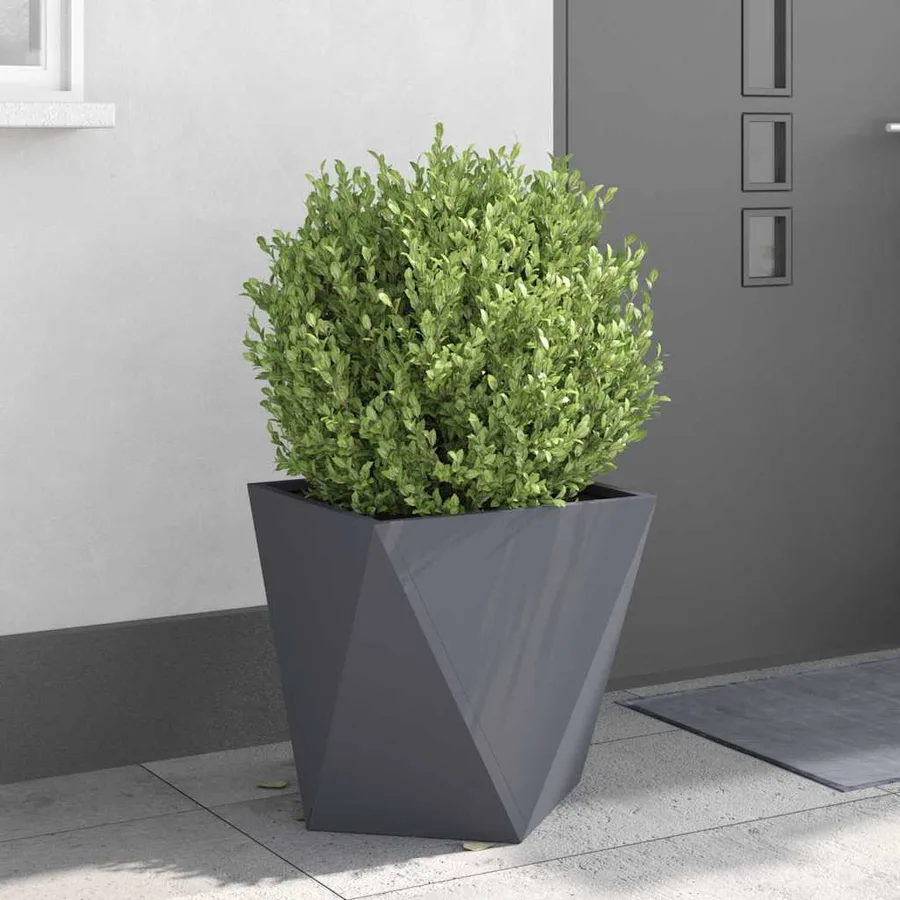 Jardinière 2 pc Anthracite 50 x 50 x 50 cm Acier - 4