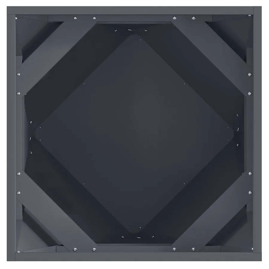 Jardinière 2 pc Anthracite 50 x 50 x 50 cm Acier - 7