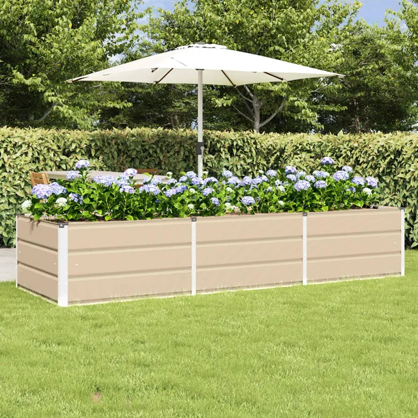 Jardinière Ivoire 240 x 80 x 45 cm Acier