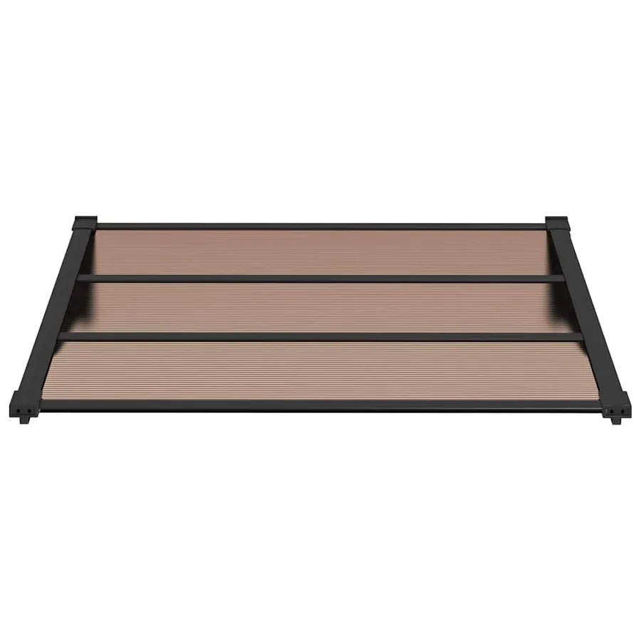 Auvent de porte Noir 122x90 cm Polycarbonate - 3