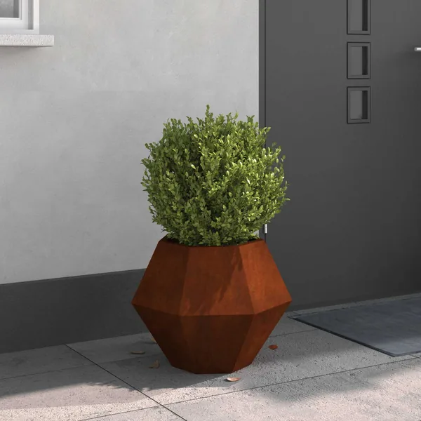 Jardinière Rouillé 50 x 50 x 40 cm Acier patiné