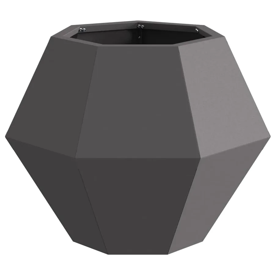 Jardinière 2 pc Noir 50 x 50 x 40 cm Acier - 6