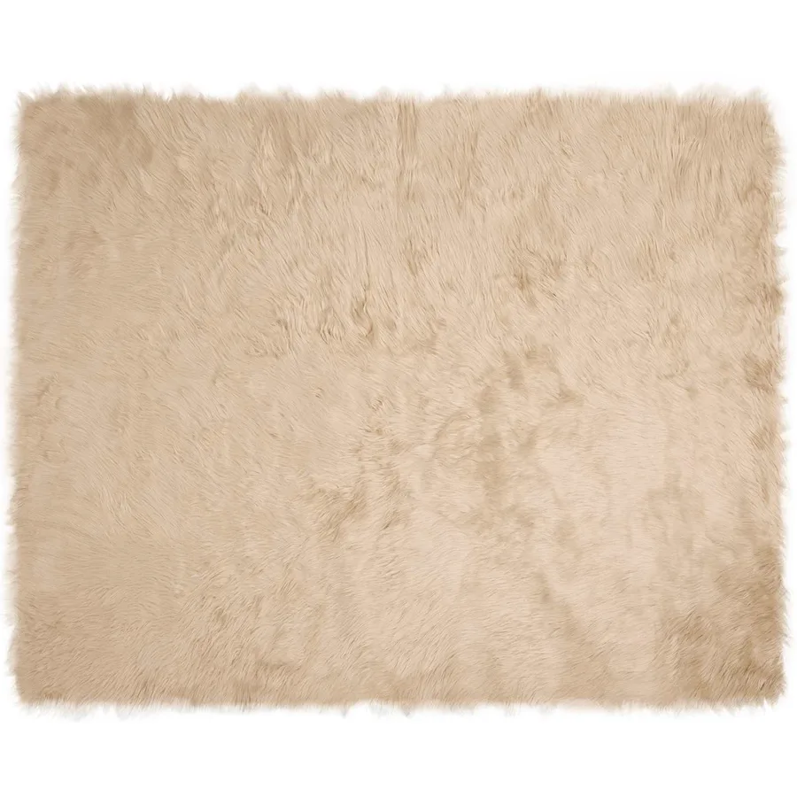 Tapis en fausse TAFALLA Beige 200 x 280 cm Polyester - 2