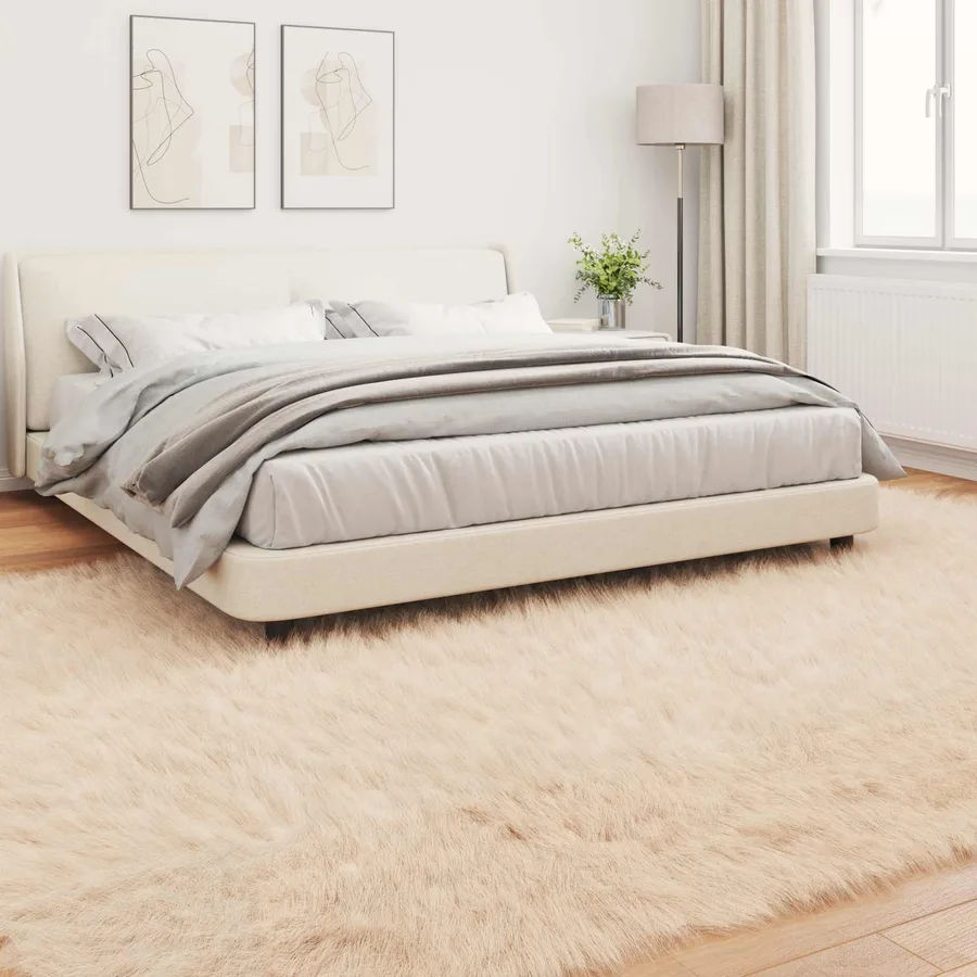 Tapis en fausse TAFALLA Beige 200 x 280 cm Polyester - 4