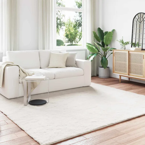 Tapis antidérapant en fausse de lapin OLITE Crème 200 x 200 cm
