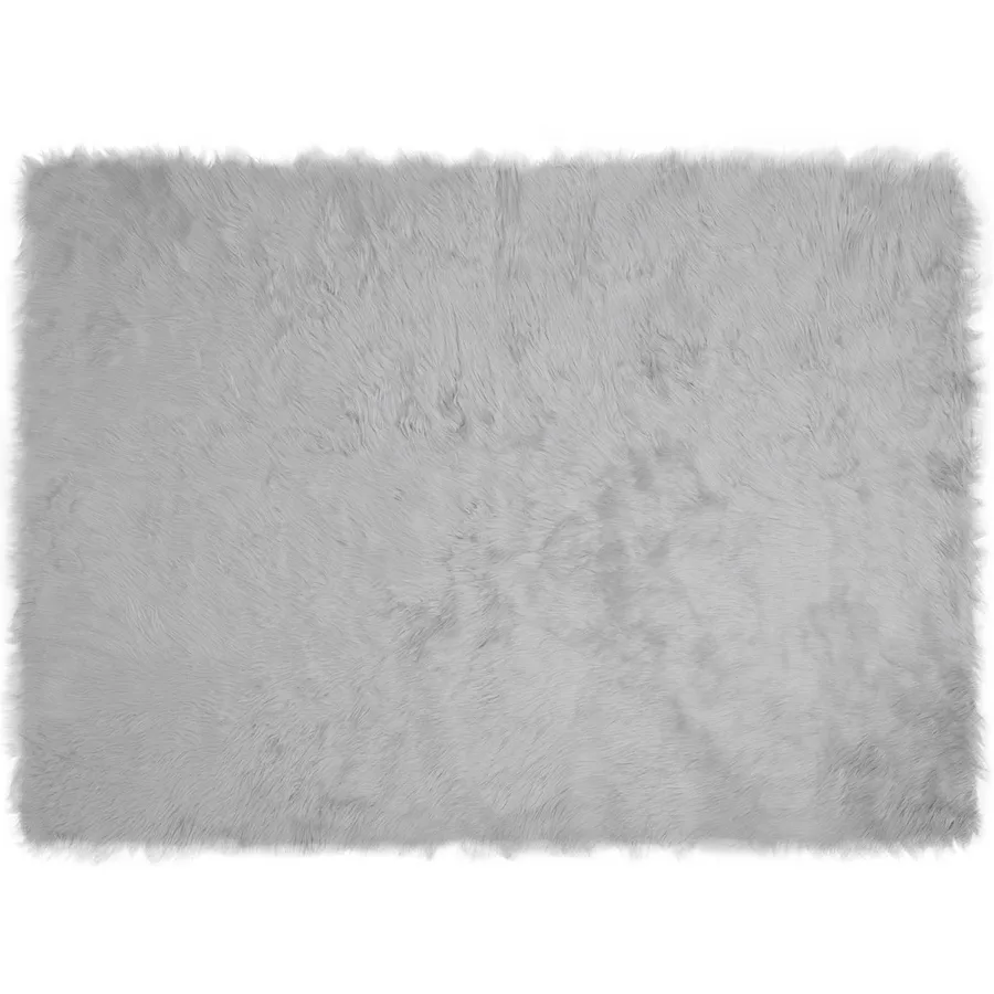 Tapis en fausse TAFALLA Gris 160 x 230 cm Polyester - 2