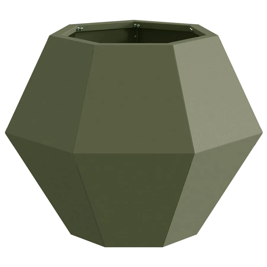 Jardinière Vert olive 50 x 50 x 40 cm Acier - 5