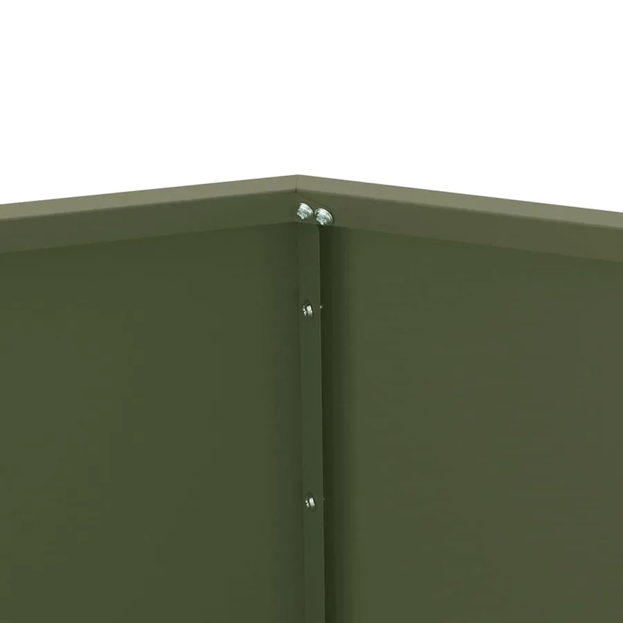 Jardinière Vert olive 50 x 50 x 40 cm Acier - 7