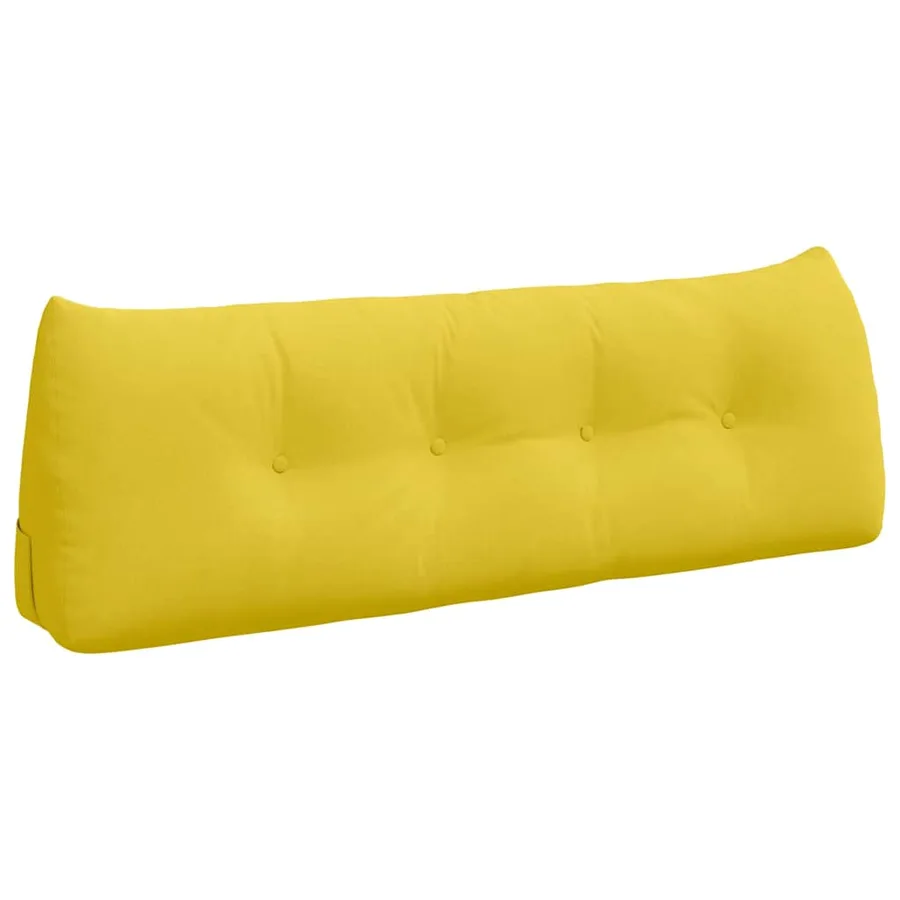 Coussin de Dos Jaune clair 140 x 24 x 50 cm tissu - 2