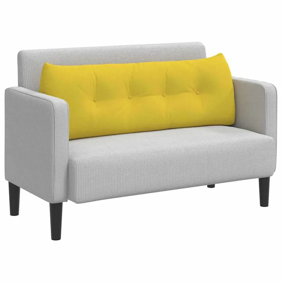 Coussin de Dos Jaune clair 140 x 24 x 50 cm tissu - 3