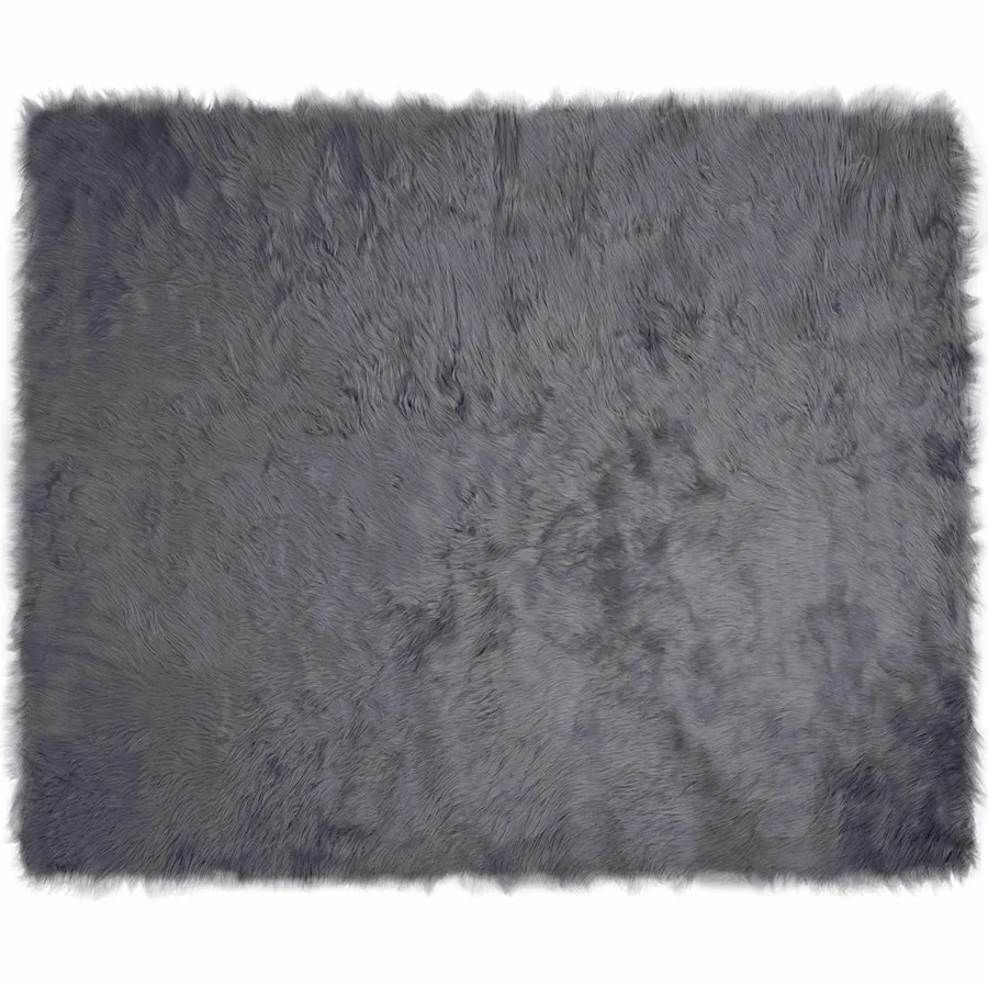 Tapis en fausse TAFALLA Anthracite 240 x 340 cm Polyester - 2