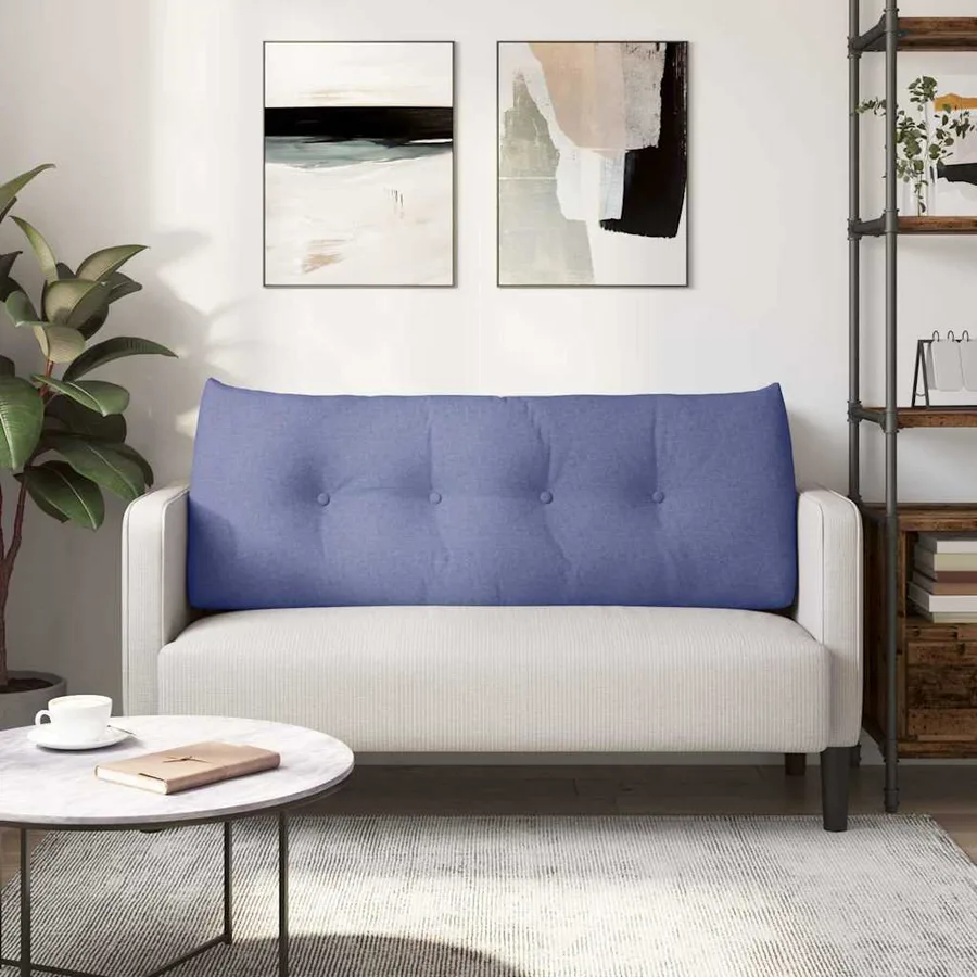 Coussin de Dos Bleu denim 120 x 24 x 50 cm tissu - 4