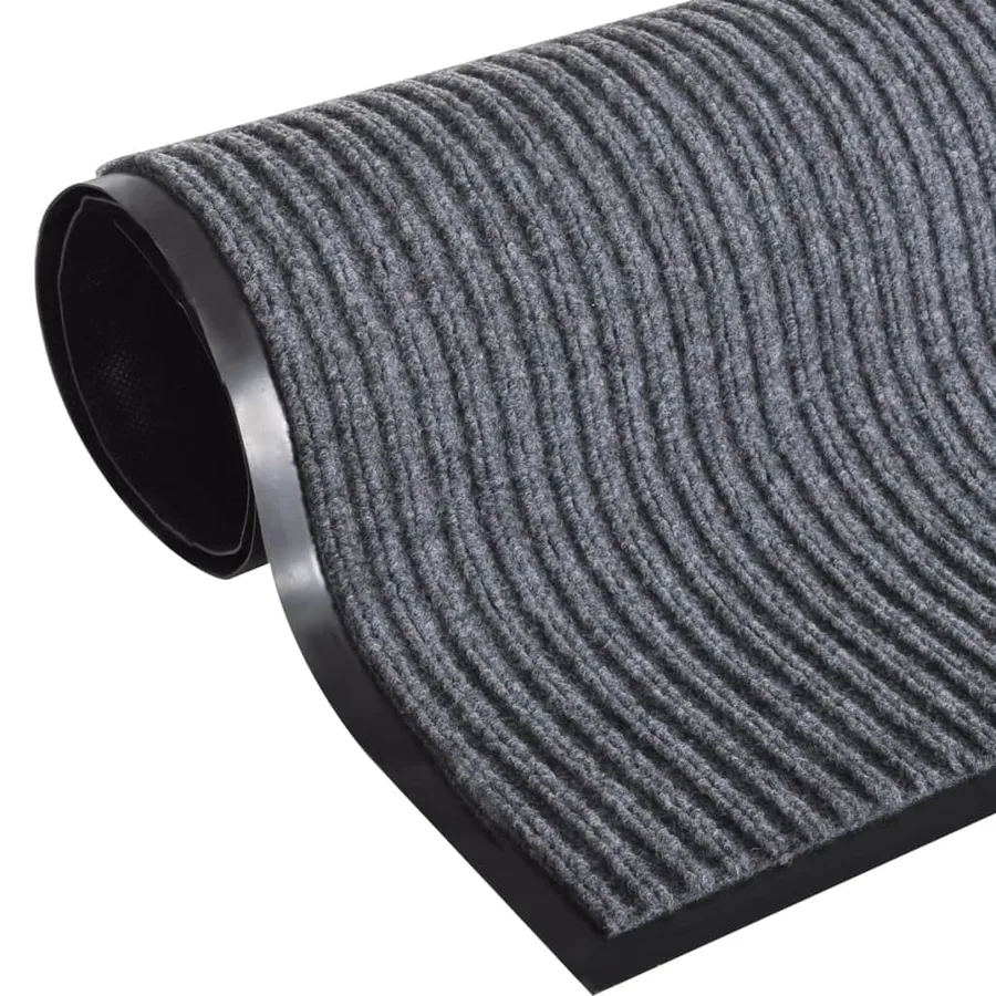 Paillassons 2 pcs PVC Gris 90x60 cm - 6